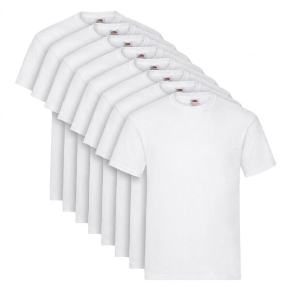 10er-Pack – Fruit of the Loom Heavy Cotton T-Shirt Weiß