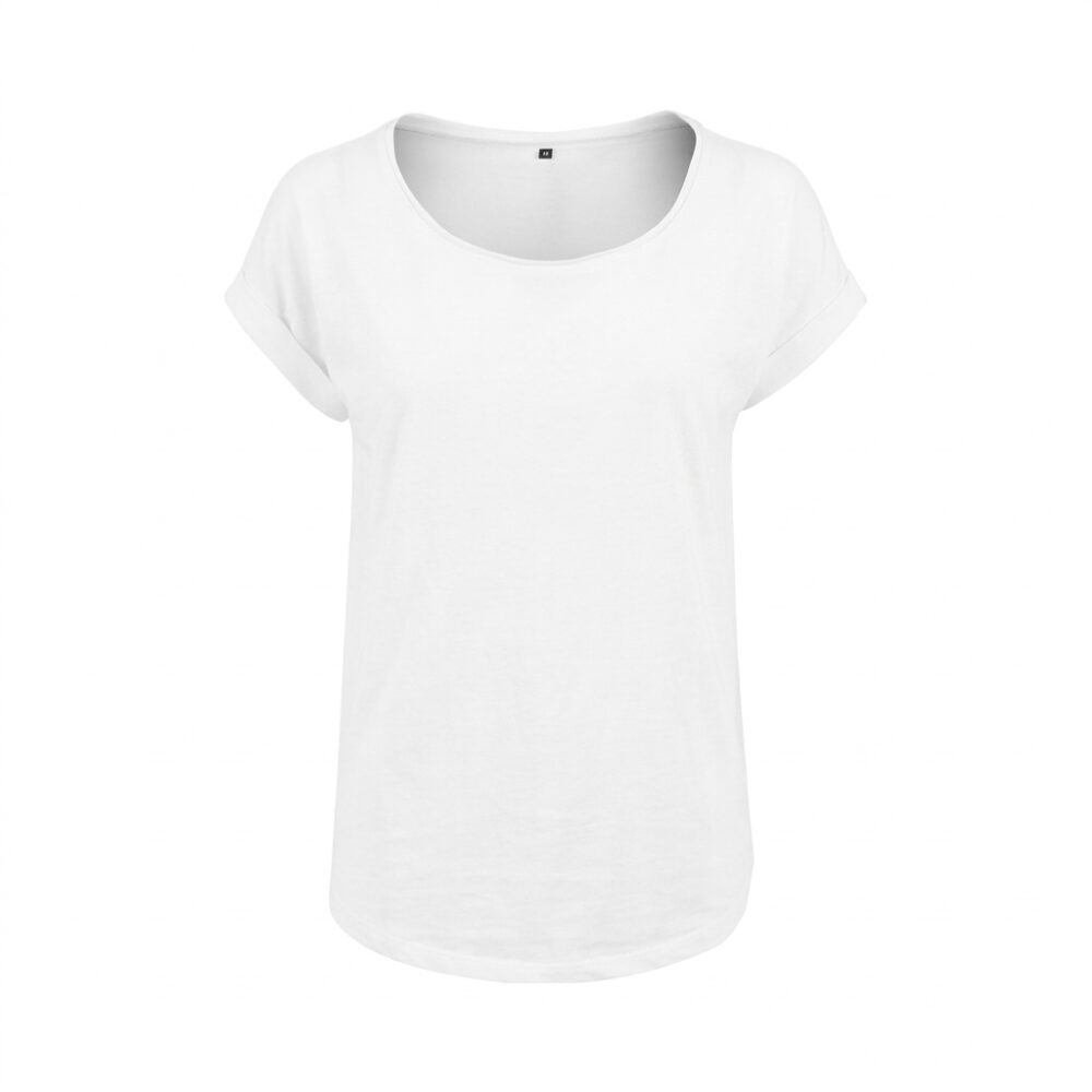Build Your Brand Damen Long Slub Tee | Damen Baumwoll T-Shirt mit längerem Schnitt
