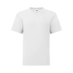 Fruit of the Loom Leichtes T Shirt Kinder Iconic T – White