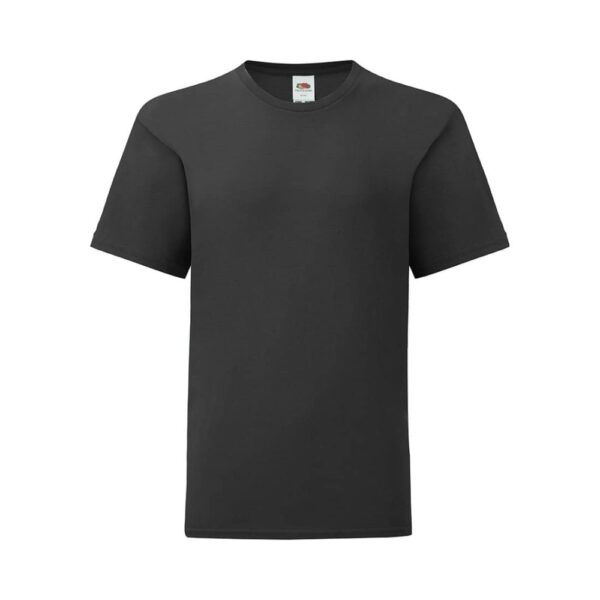 Fruit of the Loom Leichtes T Shirt Kinder Iconic T – Black