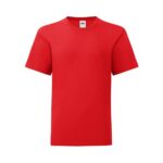 Fruit of the Loom Leichtes T Shirt Kinder Iconic T – Red