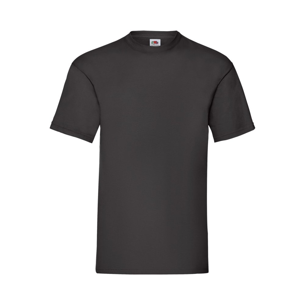 61-036-36-black-front Fruit of the Loom Preiswertes Baumwoll T Shirt Herren Valueweight T – Black