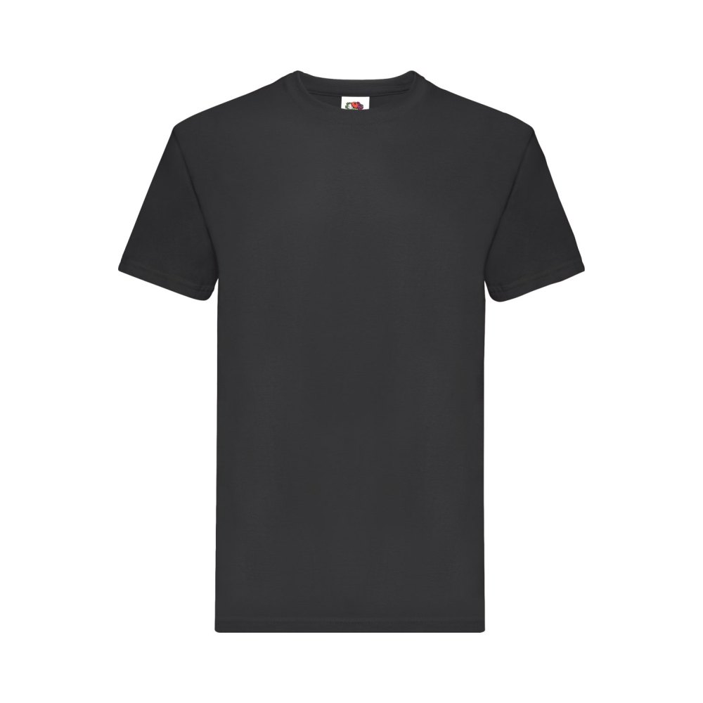 61-044-36-front Fruit of the Loom Premium Baumwoll T Shirt Herren – Black