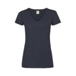 Fruit of the Loom Tailliertes V Ausschnitt T Shirt Damen – Deep Navy