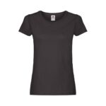 Fruit of the Loom Klassisches Baumwoll T Shirt Damen Original T – Black