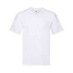 Fruit of the Loom V Ausschnitt Original T Shirt Herren – White