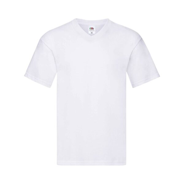 Fruit of the Loom V Ausschnitt Original T Shirt Herren – White