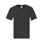 Fruit of the Loom V Ausschnitt Original T Shirt Herren – Black