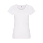 Fruit of the Loom Klassisches Baumwoll T Shirt Damen Original T – White
