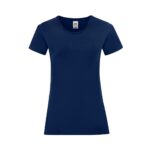 Fruit of the Loom Damen Baumwoll T Shirt Iconic T – Navy