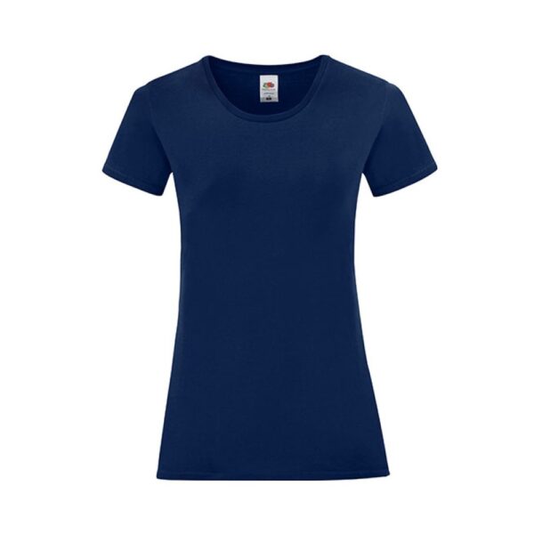 Fruit of the Loom Damen Baumwoll T Shirt Iconic T – Navy