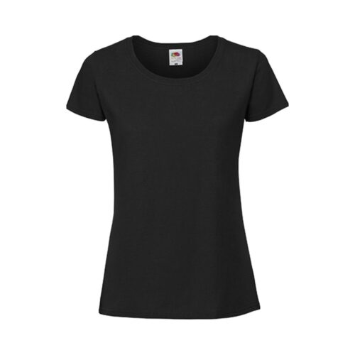 Fruit of the Loom Premium T Shirt Damen Iconic 195 T – Black