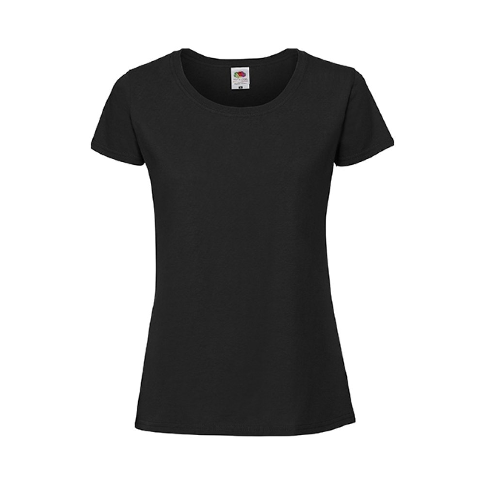 f186-black Fruit of the Loom Premium T Shirt Damen Iconic 195 T – Black