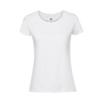 Fruit of the Loom Premium T Shirt Damen Iconic 195 T – White