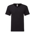 Fruit of the Loom Iconic 150 V Neck T Shirt Herren – Black