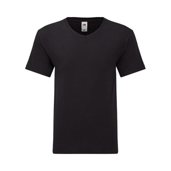 Fruit of the Loom Iconic 150 V Neck T Shirt Herren – Black