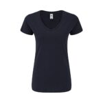Fruit of the Loom Damen T Shirt V Ausschnitt Iconic 150 T – Deep Navy