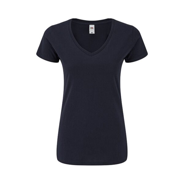 Fruit of the Loom Damen T Shirt V Ausschnitt Iconic 150 T – Deep Navy