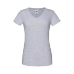 Fruit of the Loom Damen T Shirt V Ausschnitt Iconic 150 T – Heather Grey