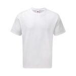 Fruit of the Loom 3er Pack Baumwoll T Shirts Herren Undershirt – White