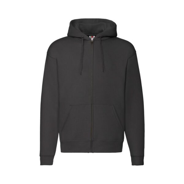 Fruit of the Loom F401 Zip-Hoodie Herren Schwarz Vorderansicht