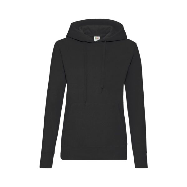 Fruit of the Loom F409 Hoodie Damen Schwarz Vorderansicht