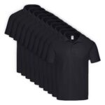 10er-Pack Fruit of the Loom Original Polo T-Shirt Black