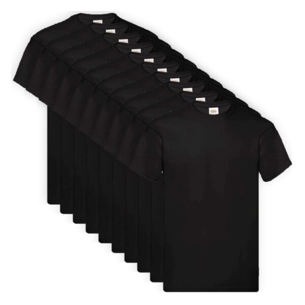 10er-Pack Fruit of the Loom Original T T-Shirt Black