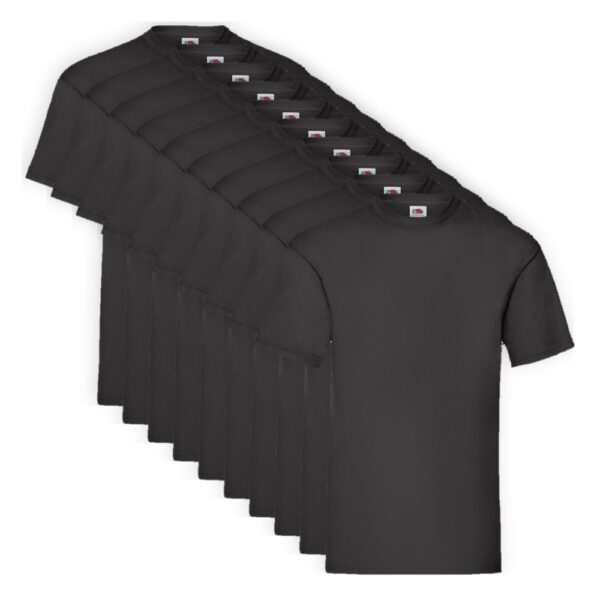 10er-Pack Fruit of the Loom Valueweight T T-Shirt Black