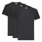 3er-Pack Fruit of the Loom Super Premium T T-Shirt Black