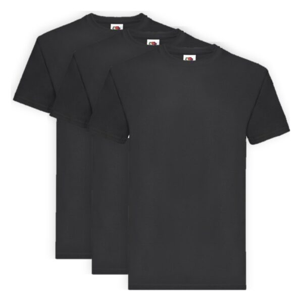 3er-Pack Fruit of the Loom Super Premium T T-Shirt Black