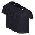 5er-Pack Fruit of the Loom Original Polo T-Shirt Black
