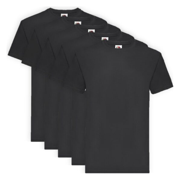 5er-Pack Fruit of the Loom Super Premium T T-Shirt Black