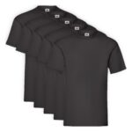 5er-Pack Fruit of the Loom Valueweight T T-Shirt Black