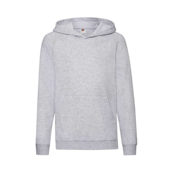 Fruit of the Loom F430K Hoodie Kinder Hellgrau meliert Vorderansicht