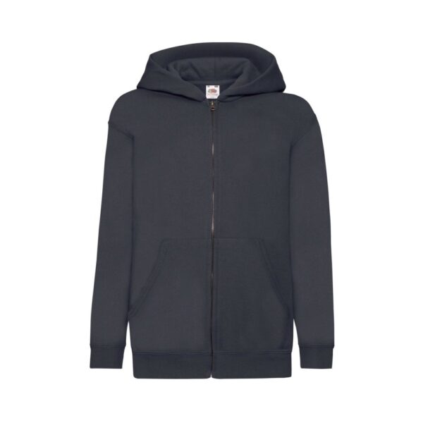 Fruit of the Loom F401NK Zip-Hoodie Kinder Deep Navy Vorderansicht