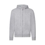 Fruit of the Loom F401N Zip-Hoodie Heather Grey Vorderansicht