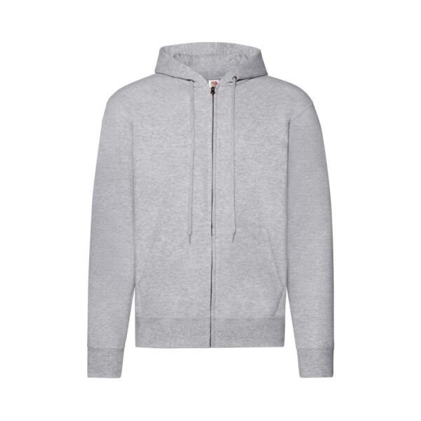 Fruit of the Loom F401N Zip-Hoodie Heather Grey Vorderansicht
