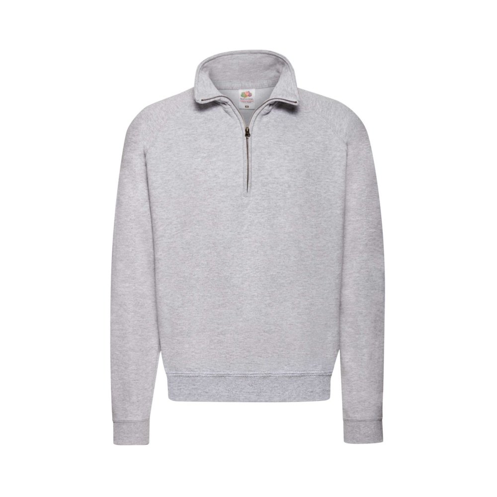 62-114-94-front Fruit of the Loom F382N Sweatshirt Heather Grey Vorderansicht