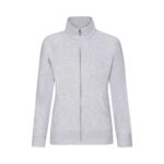 Fruit of the Loom F442N Sweatjacke Damen Hellgrau meliert Vorderansicht