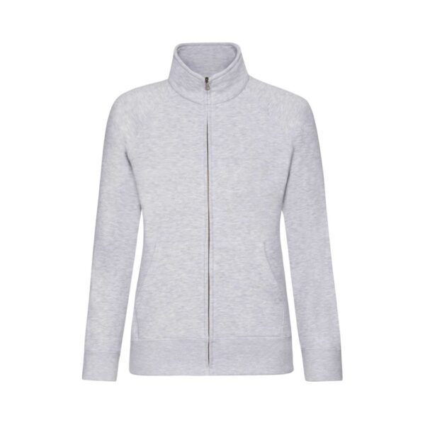Fruit of the Loom F442N Sweatjacke Damen Hellgrau meliert Vorderansicht