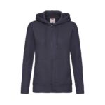Fruit of the Loom F440N Zip-Hoodie Damen Frontansicht Deep Navy