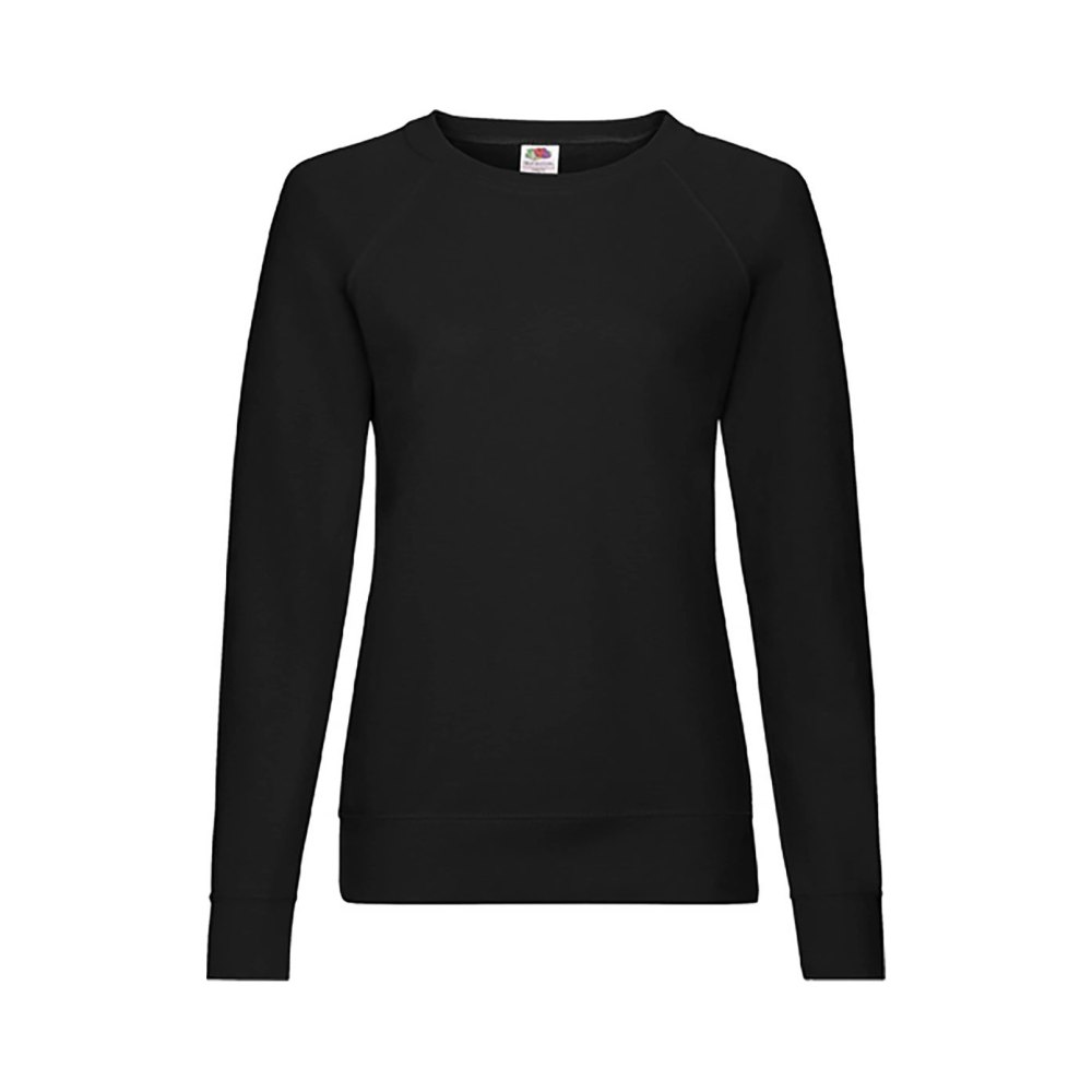 62-146-36-front Fruit of the Loom F315 Sweatshirt Damen Vorderansicht Schwarz