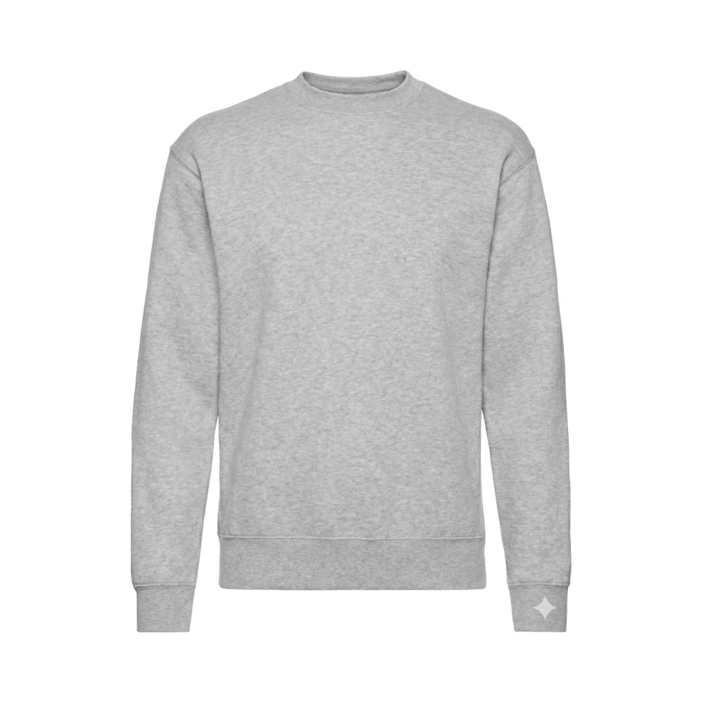 f324-heather-front Fruit of the Loom F324 Sweatshirt Heather Grey Vorderansicht