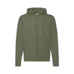 Fruit of the Loom Classic Hooded Sweat Jacket Heather Grey Gesamtansicht