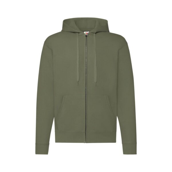 Fruit of the Loom Classic Hooded Sweat Jacket Heather Grey Gesamtansicht