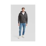 Fruit of the Loom Classic Hooded Sweat Jacket Heather Grey Modelansicht
