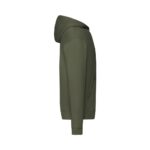 Fruit of the Loom Classic Hooded Sweat Jacket Heather Grey Nahaufnahme Bündchen