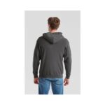 Fruit of the Loom Classic Hooded Sweat Jacket Heather Grey Rückansicht