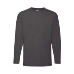 Fruit of the Loom F240 T-Shirt Herren Langarm Schwarz Vorderansicht